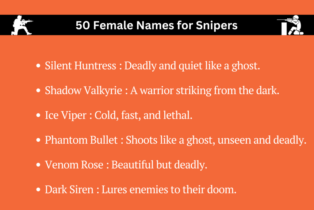 50 Female Names for Snipers