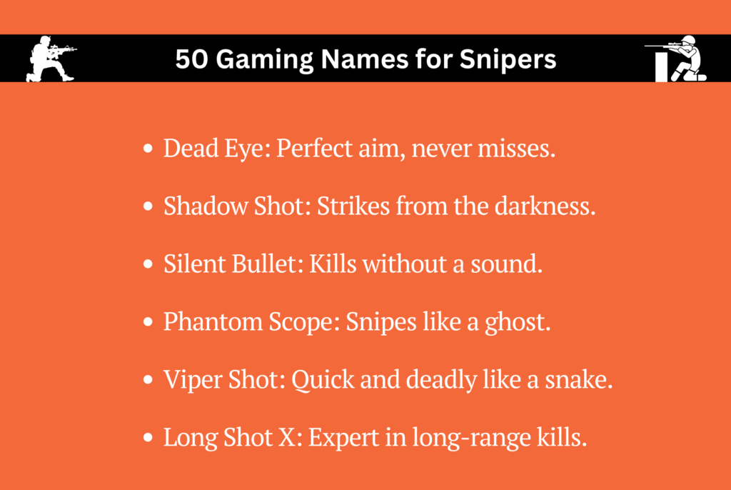 50 Gaming Names for Snipers