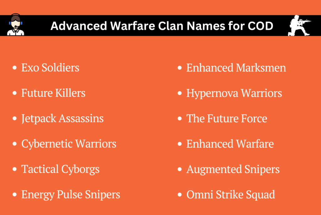 Advanced Warfare Clan Names for COD