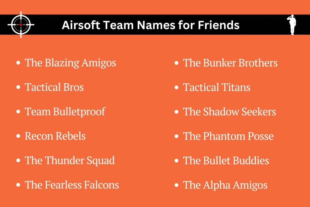 Airsoft Team Names for Friends