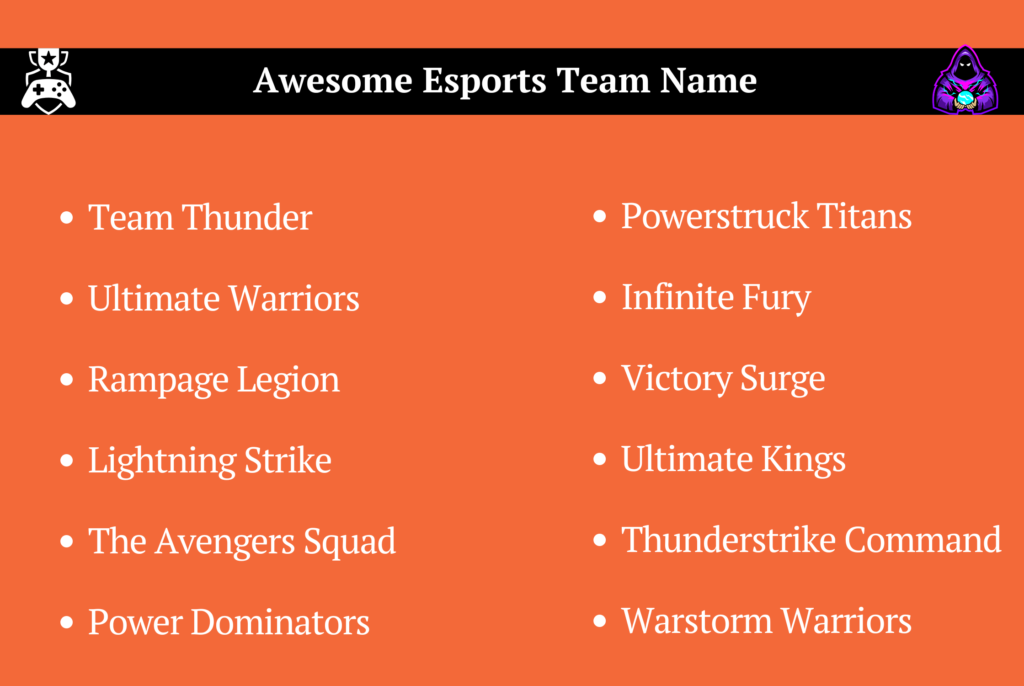 Awesome Esports Team Name