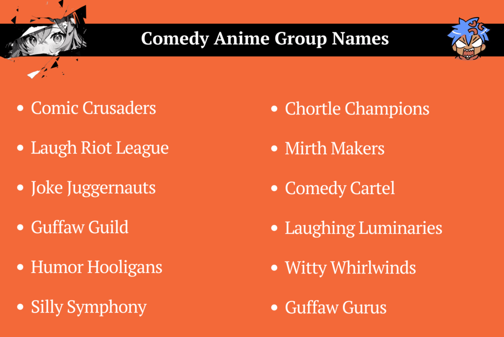 Comedy Anime Group Names