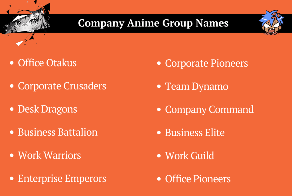 Company Anime Group Names