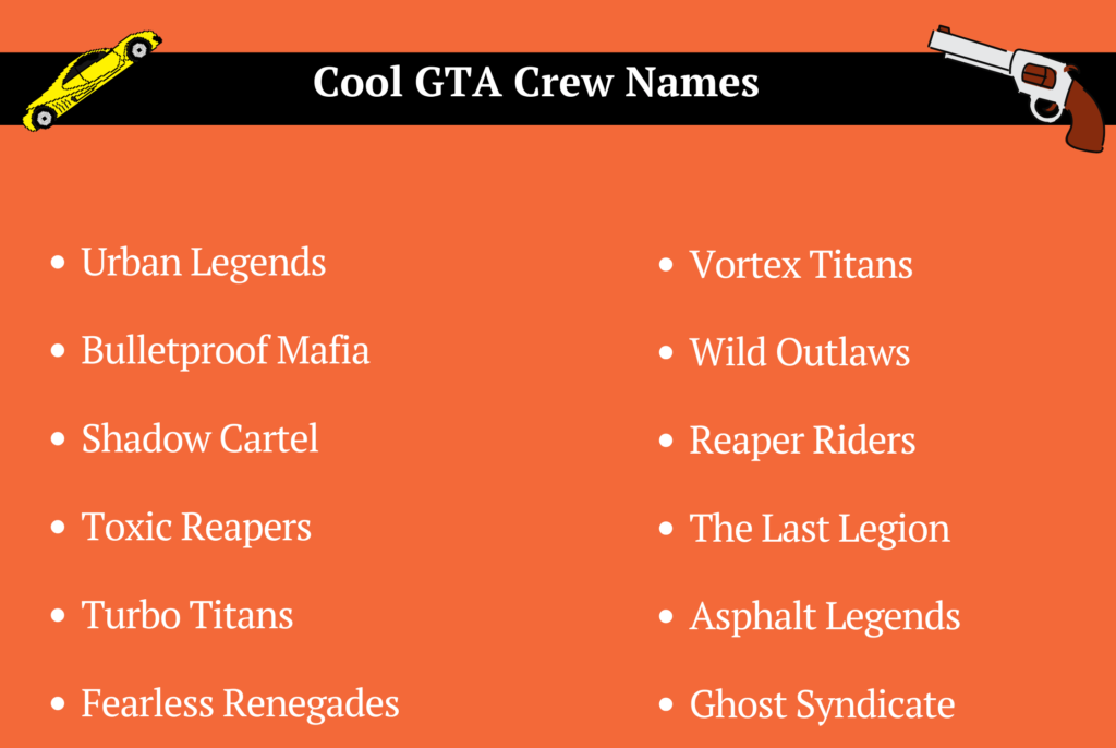 Cool GTA Crew Names