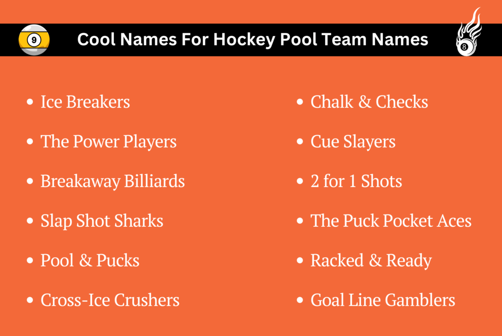 Cool Names For Hockey Pool Team Names