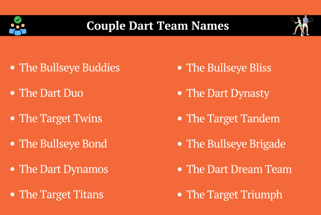 Couple Dart Team Names