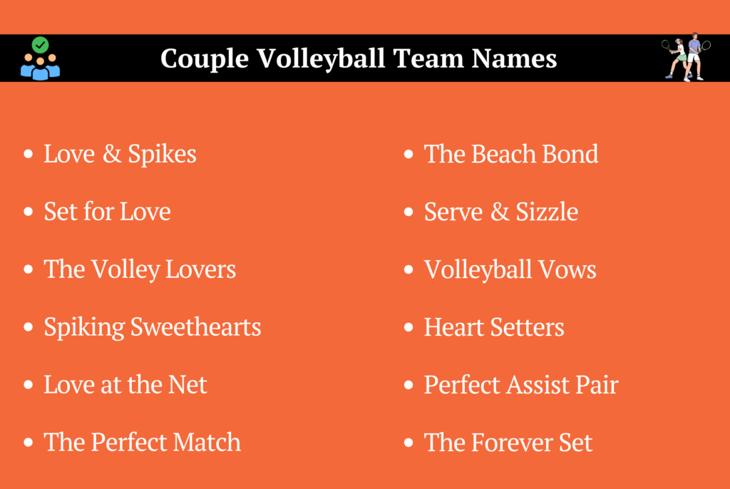 Couple Volleyball Team Names