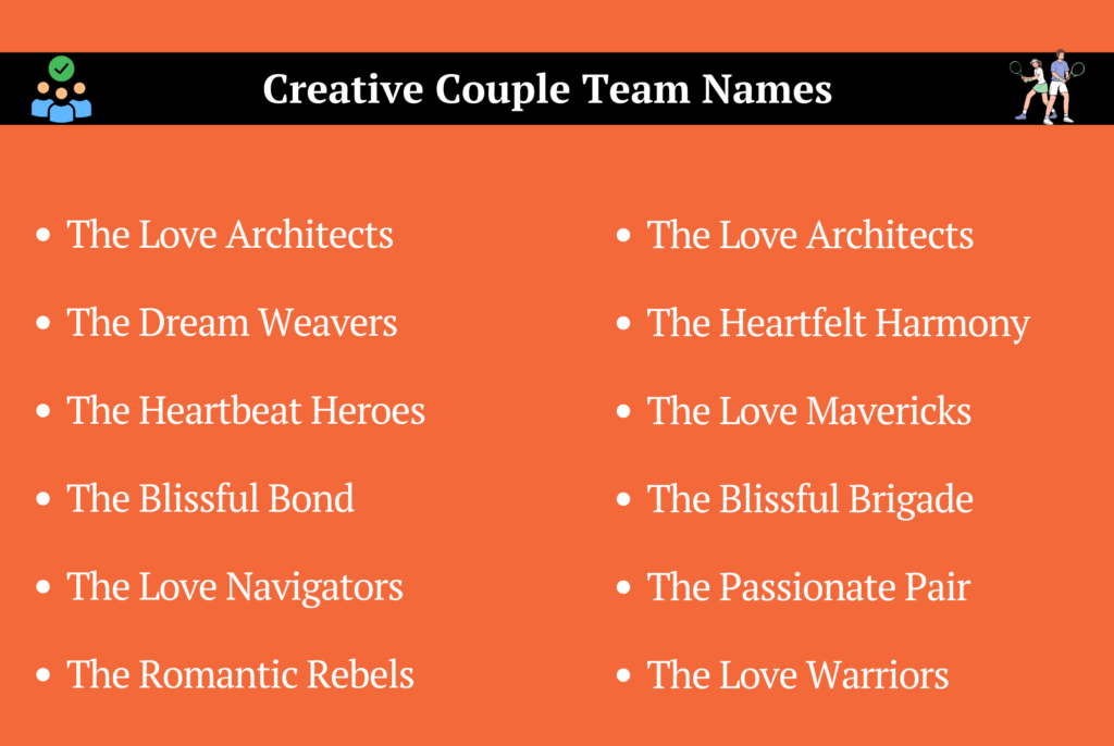 Creative Couple Team Names