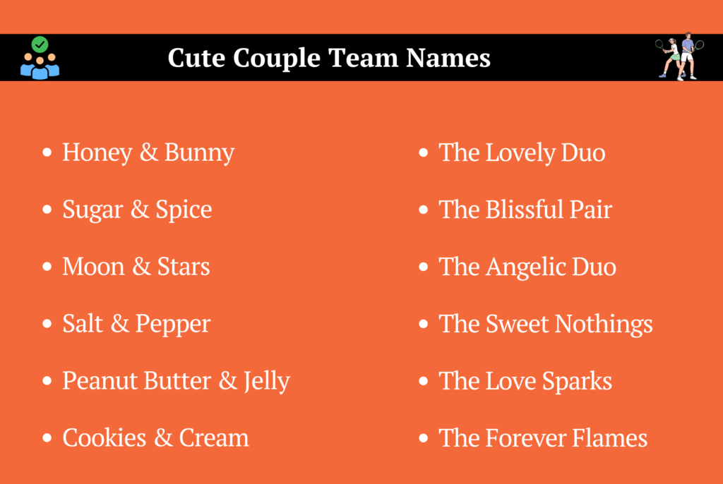 Cute Couple Team Names