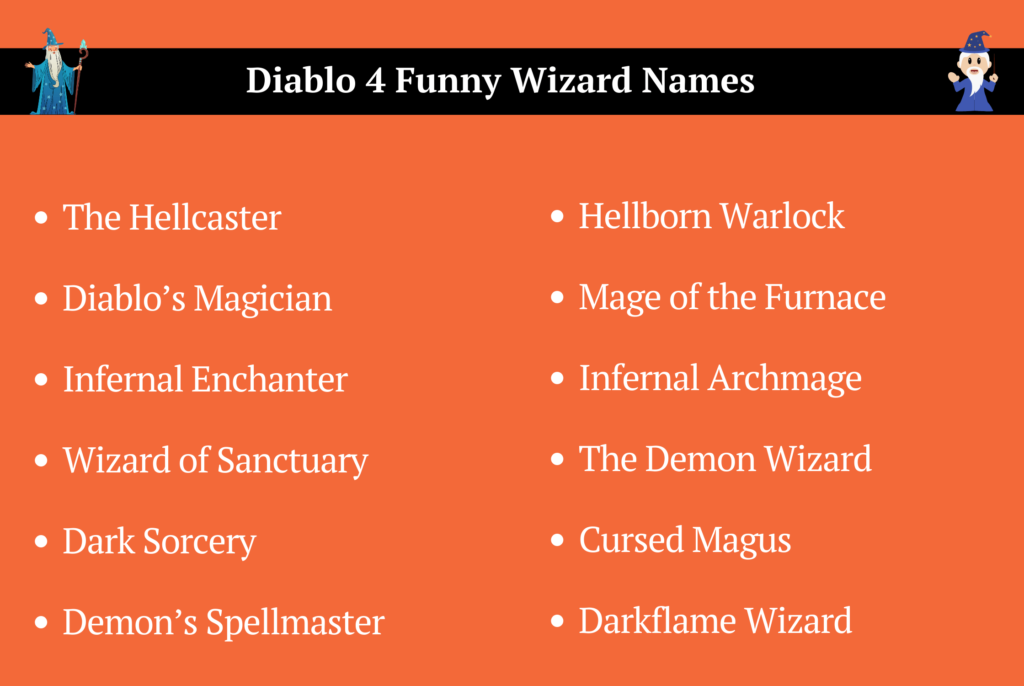 Diablo 4 Funny Wizard Names