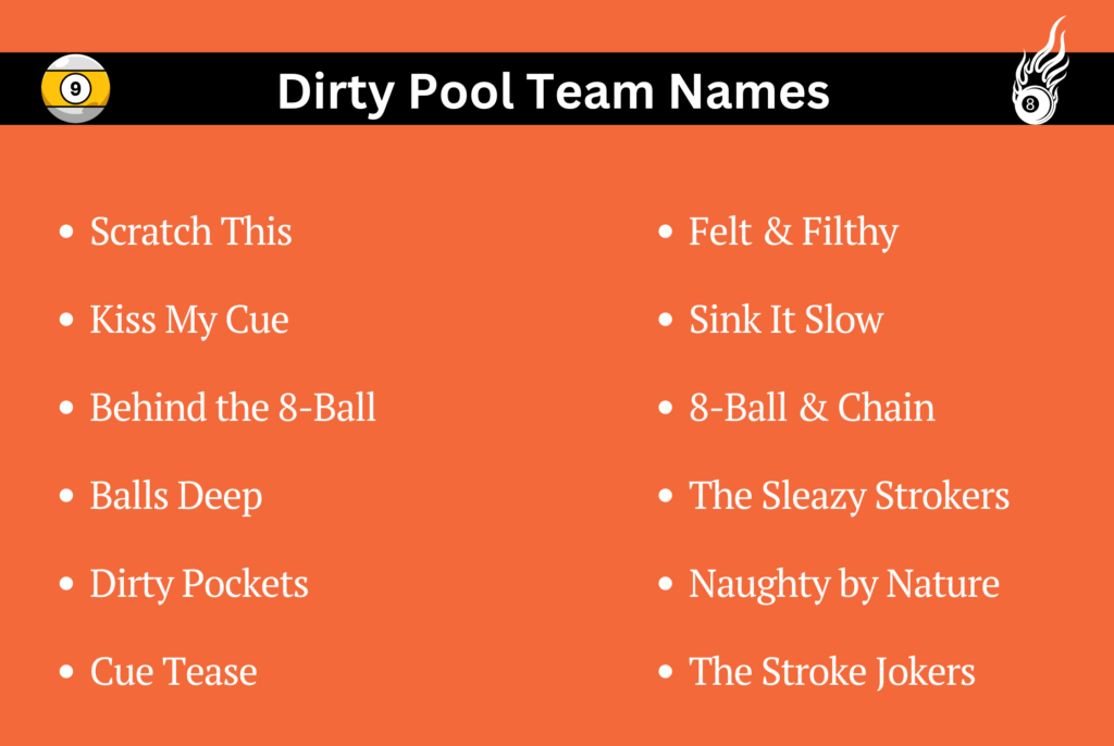 Dirty Pool Team Names