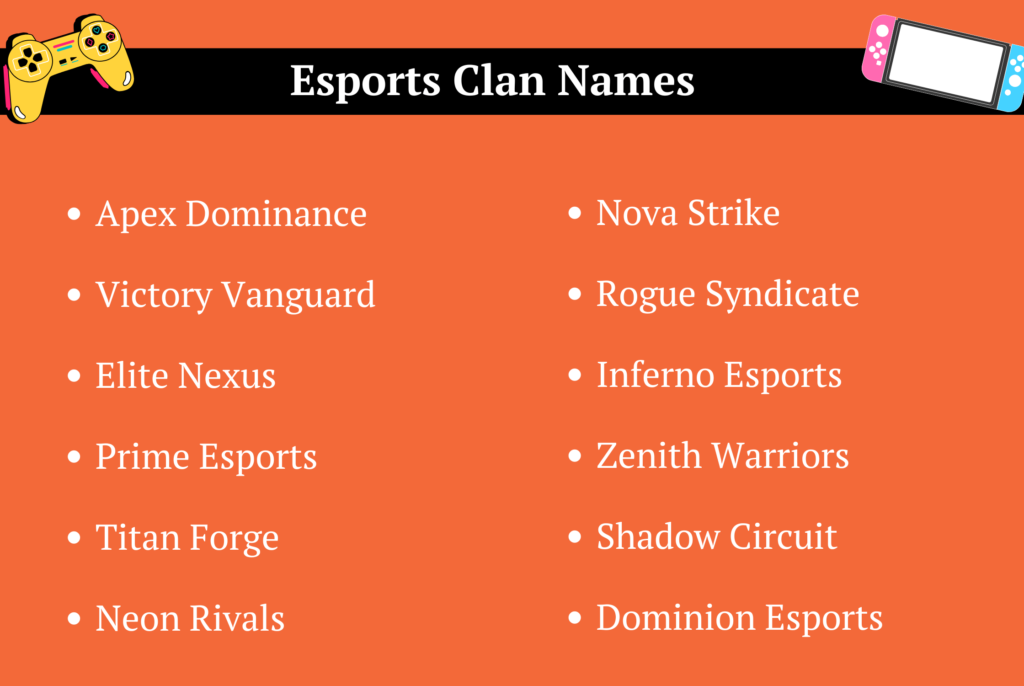 Esports Clan Names