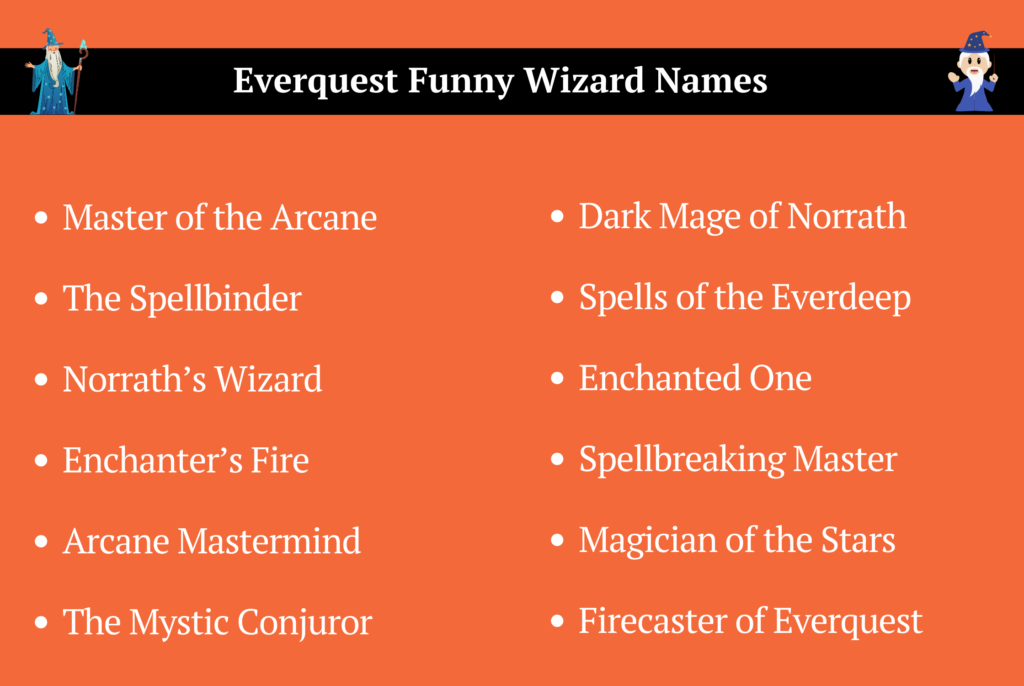 Everquest Funny Wizard Names