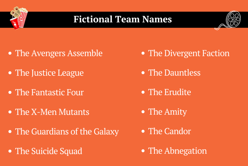 Fictional Team Names
