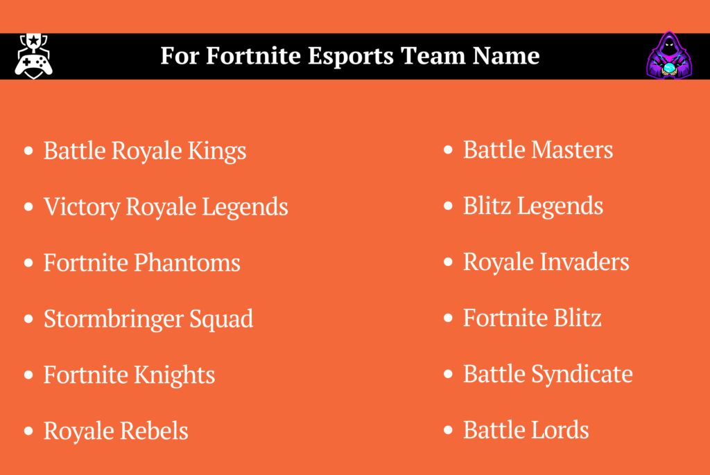 For Fortnite Esports Team Name