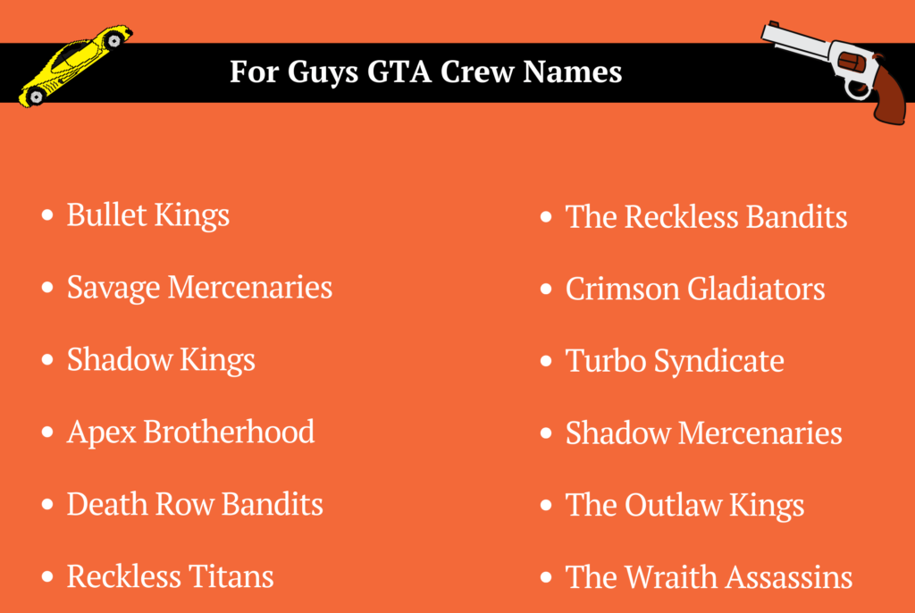 For Guys GTA Crew Names