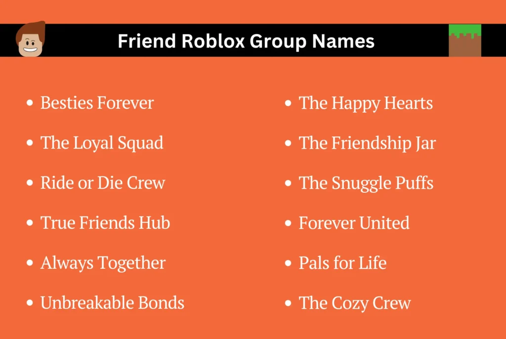 Friend Roblox Group Names