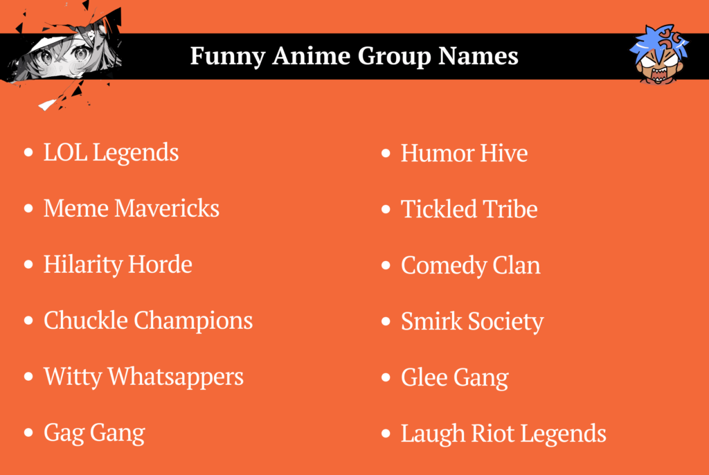 Funny Anime Group Names