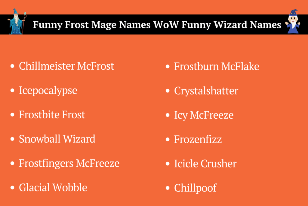 Funny Frost Mage Names WoW Funny Wizard Names