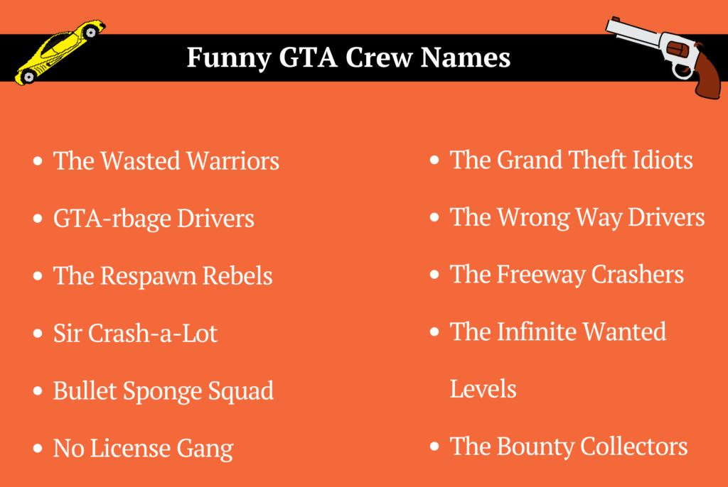 Funny GTA Crew Names