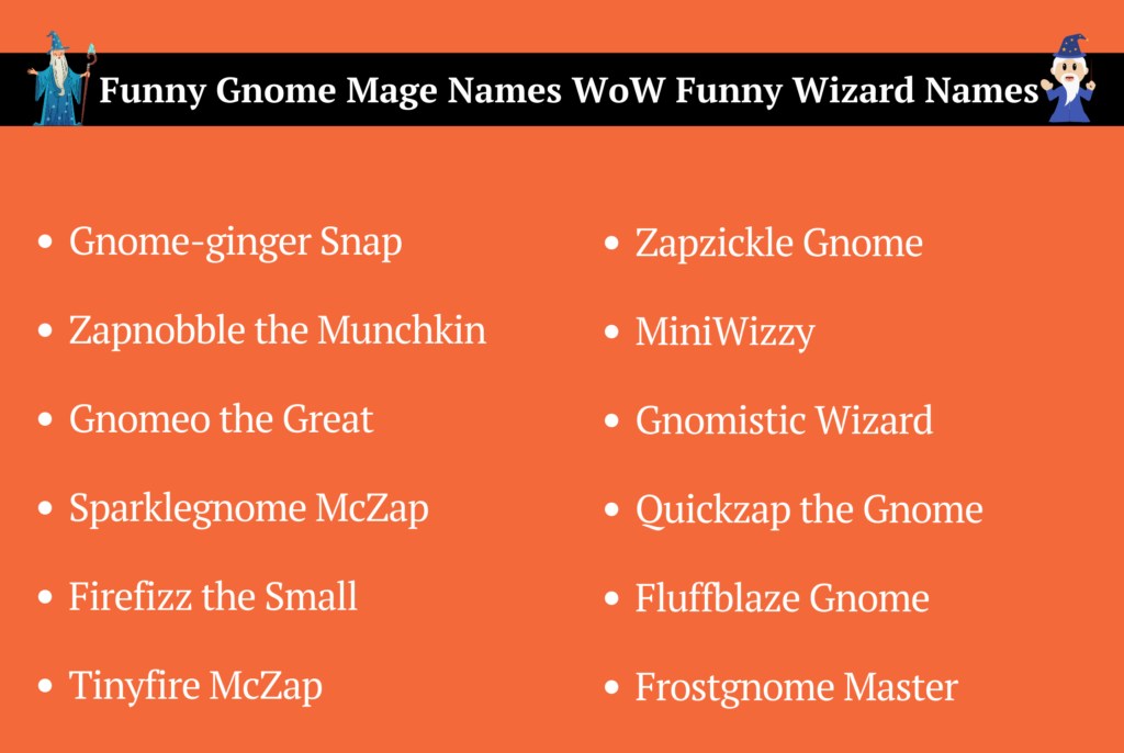 Funny Gnome Mage Names WoW Funny Wizard Names