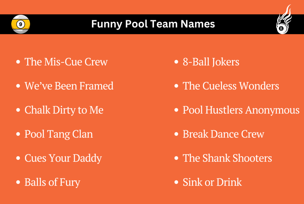 Funny Pool Team Names