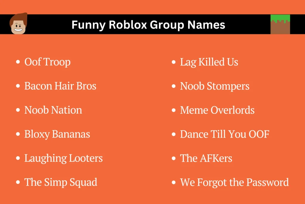 Funny Roblox Group Names