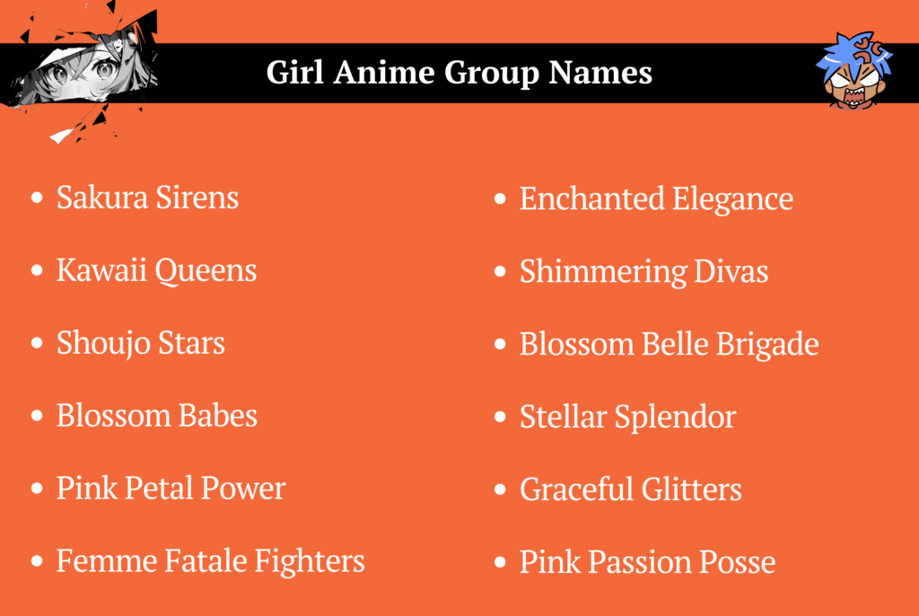 Girl Anime Group Names
