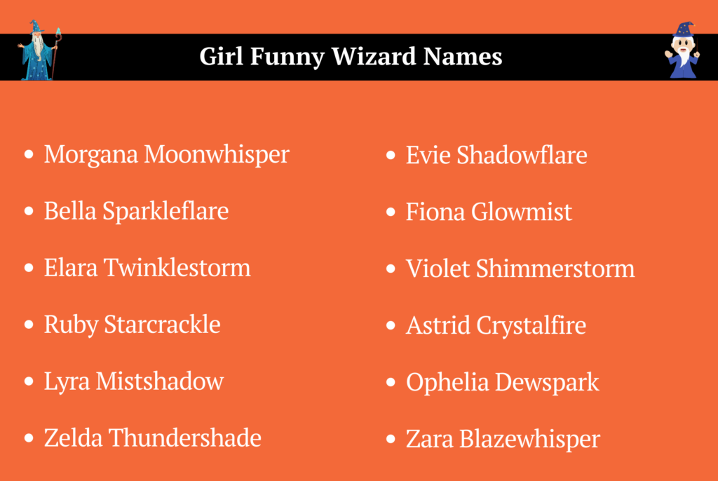 Girl Funny Wizard Names