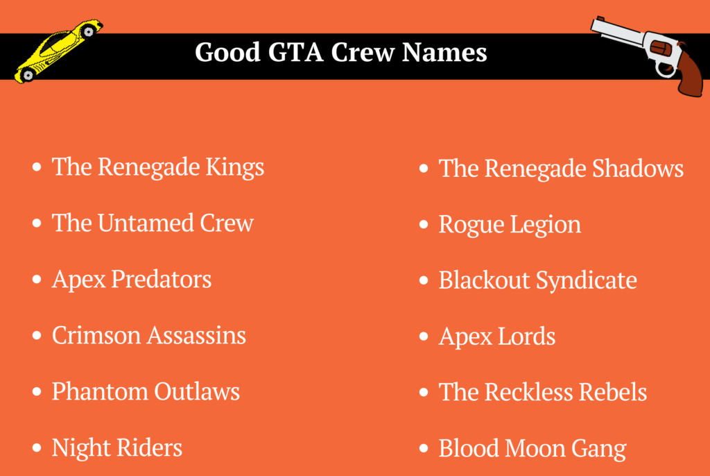 Good GTA Crew Names