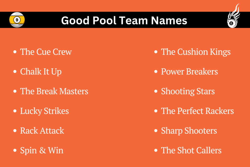 Good Pool Team Names