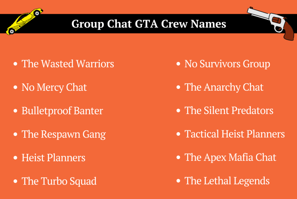 Group Chat GTA Crew Names