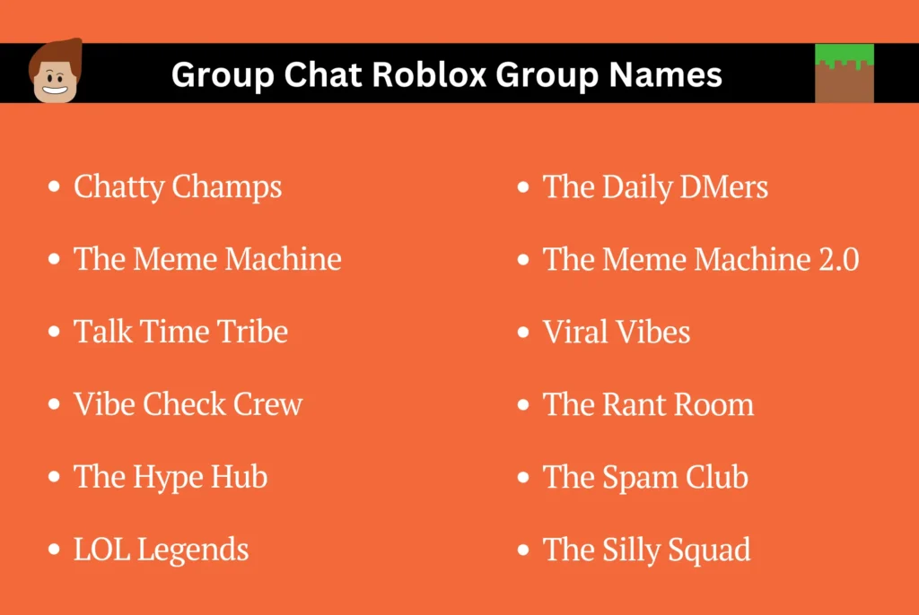 Group Chat Roblox Group Names