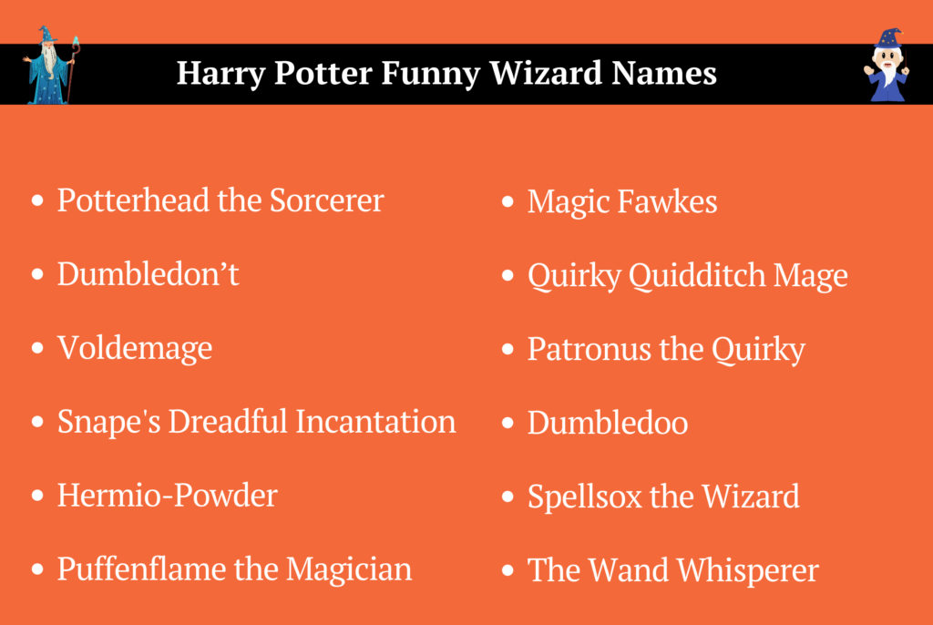 Harry Potter Funny Wizard Names