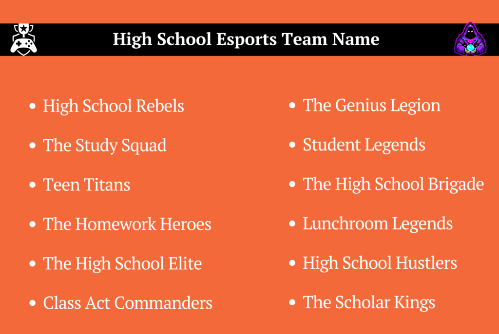 High School Esports Team Name