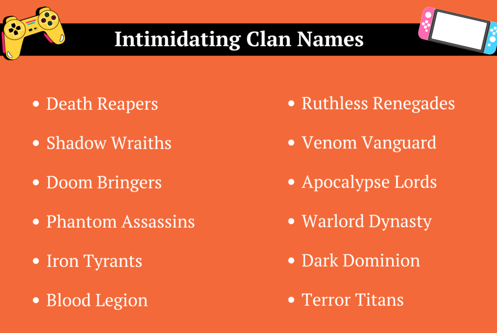 Intimidating Clan Names