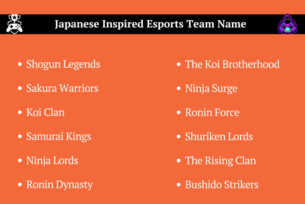 Japanese Inspired Esports Team Name