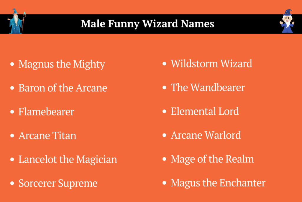 Male Funny Wizard Names