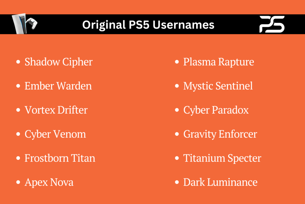 Original PS5 Usernames