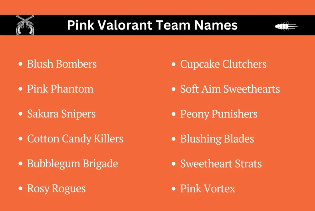 Pink Valorant Team Names