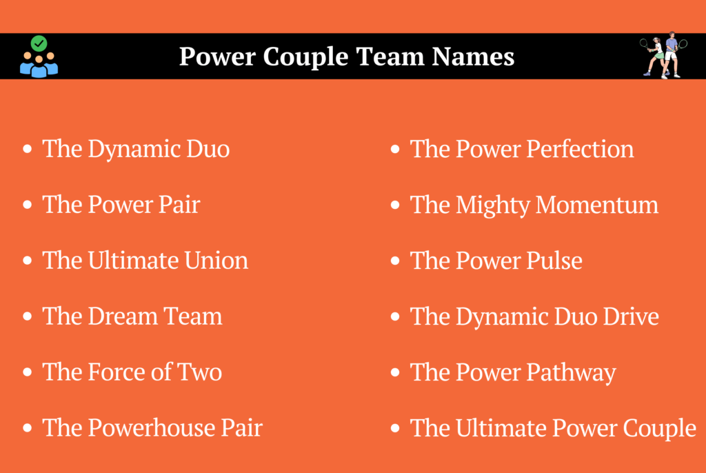 Power Couple Team Names