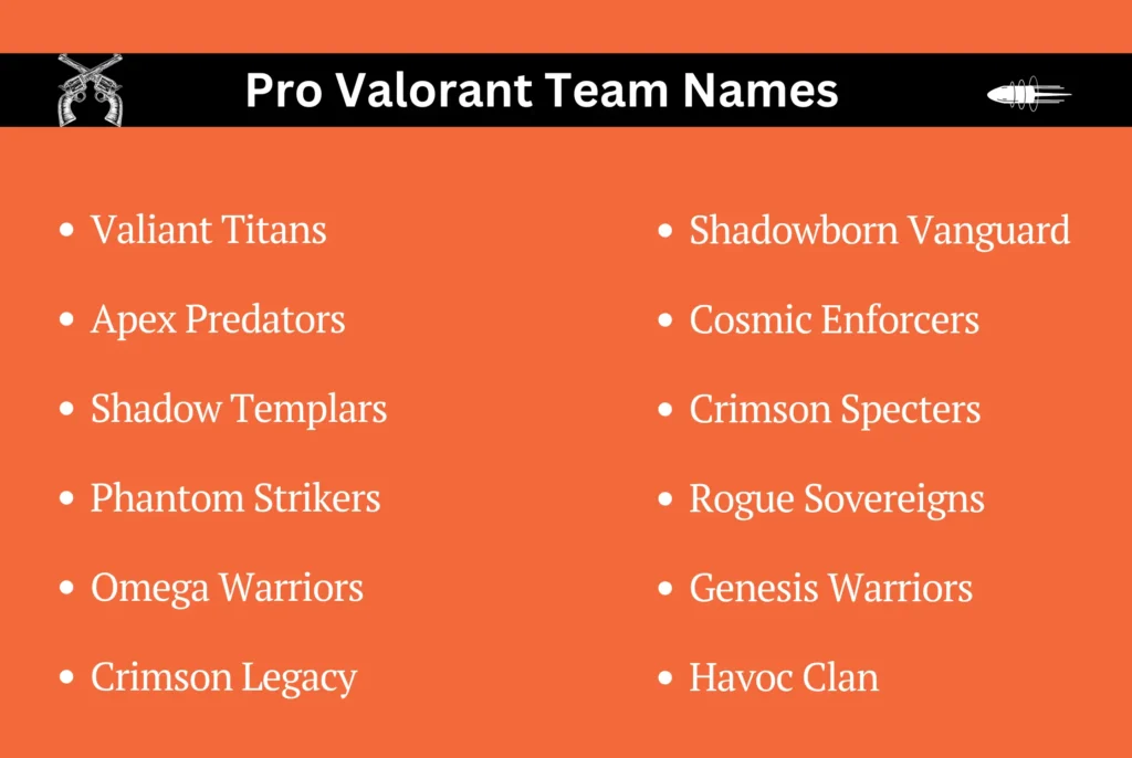 Pro Valorant Team Names