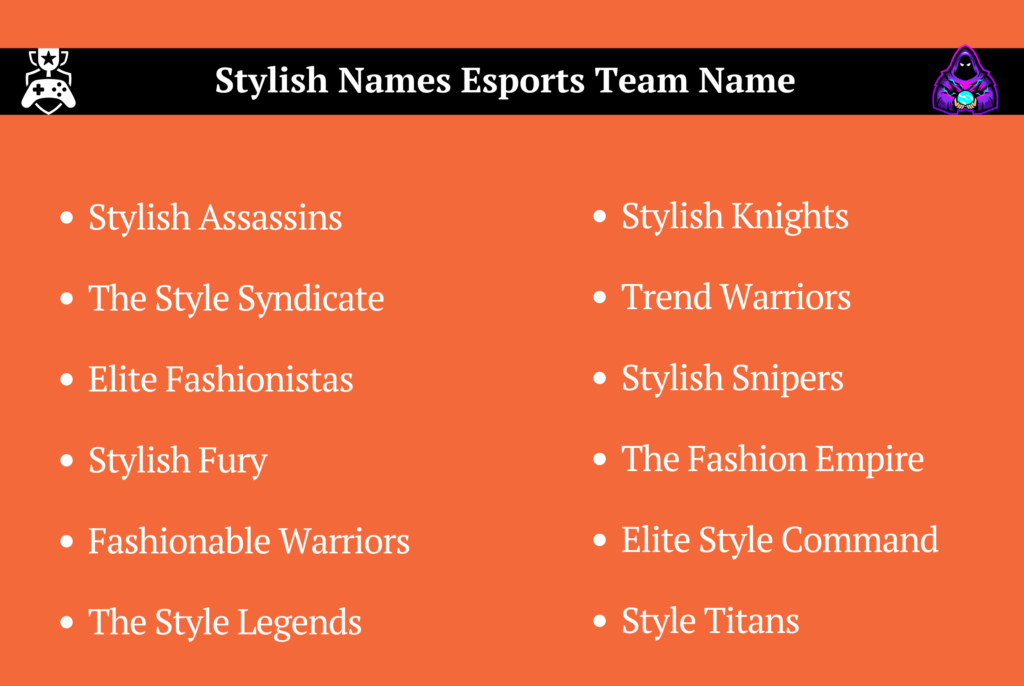 Stylish Names Esports Team Name