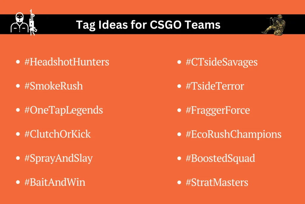 Tag Ideas for CSGO Teams