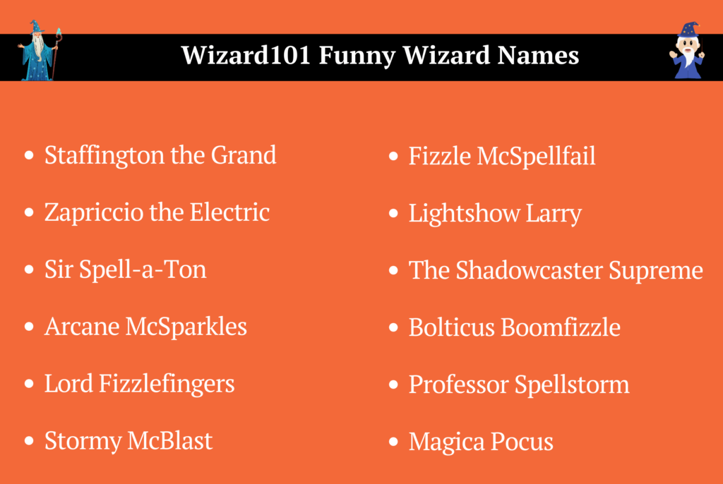 Wizard101 Funny Wizard Names