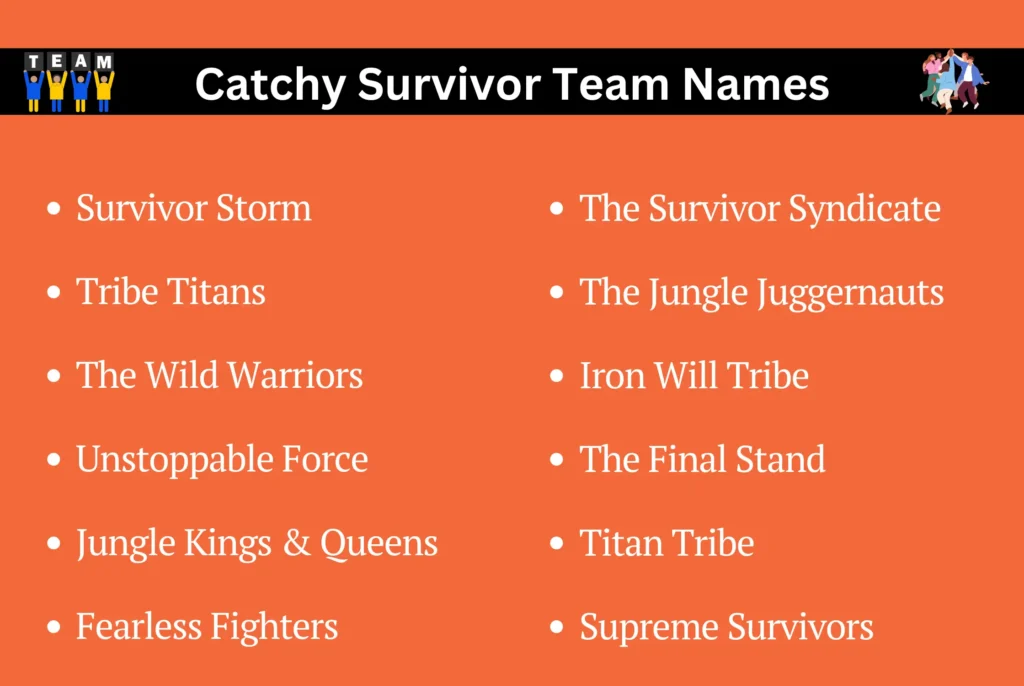 Catchy Survivor Team Names