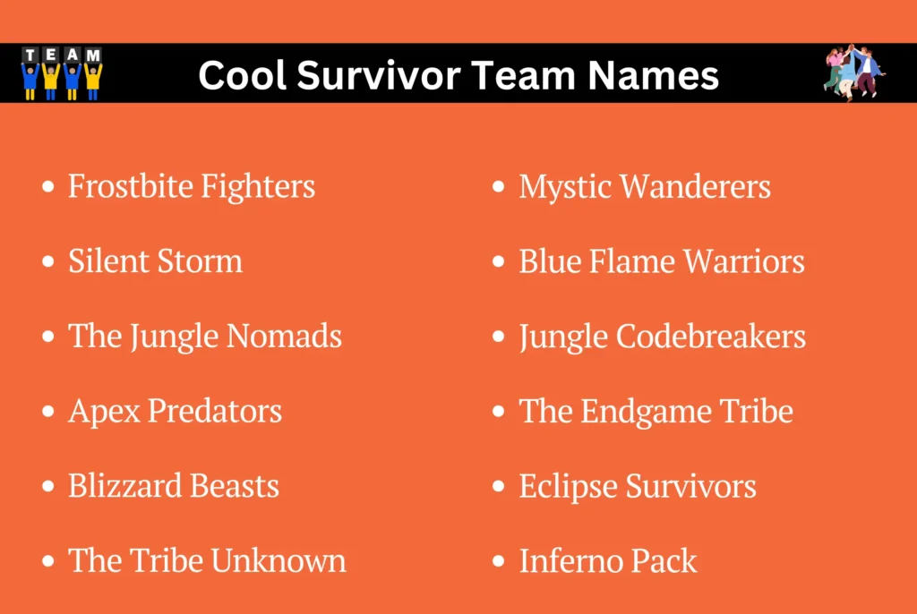 Cool Survivor Team Names