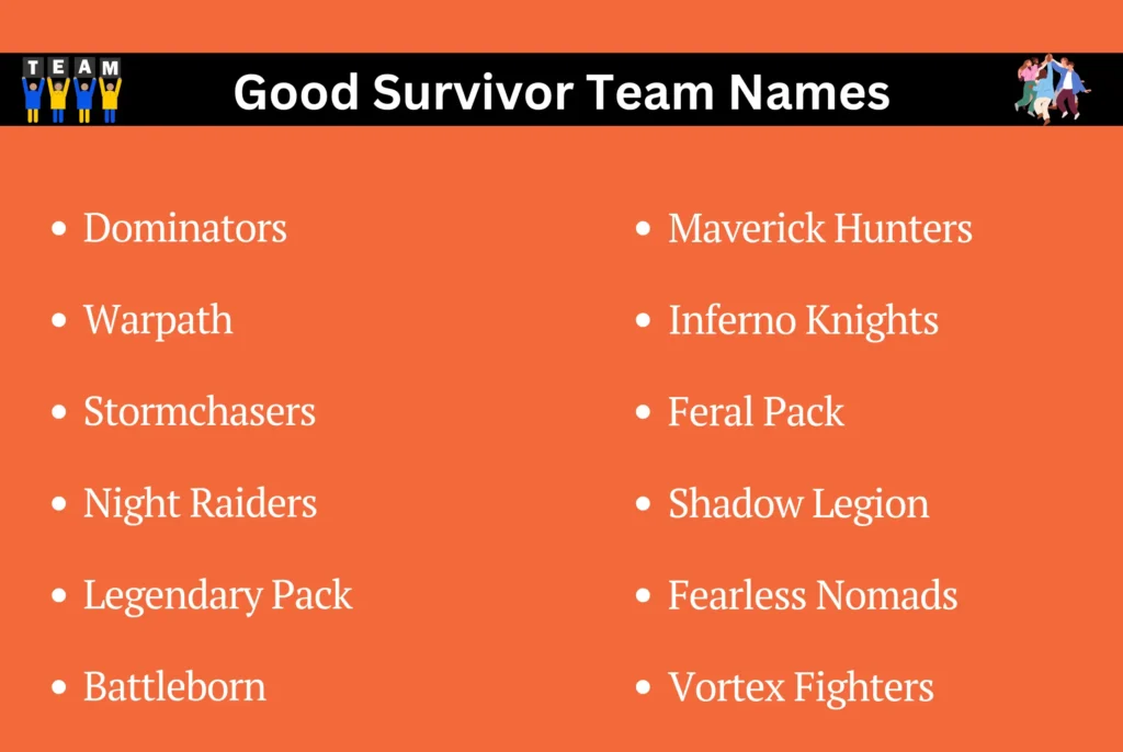 Good Survivor Team Names