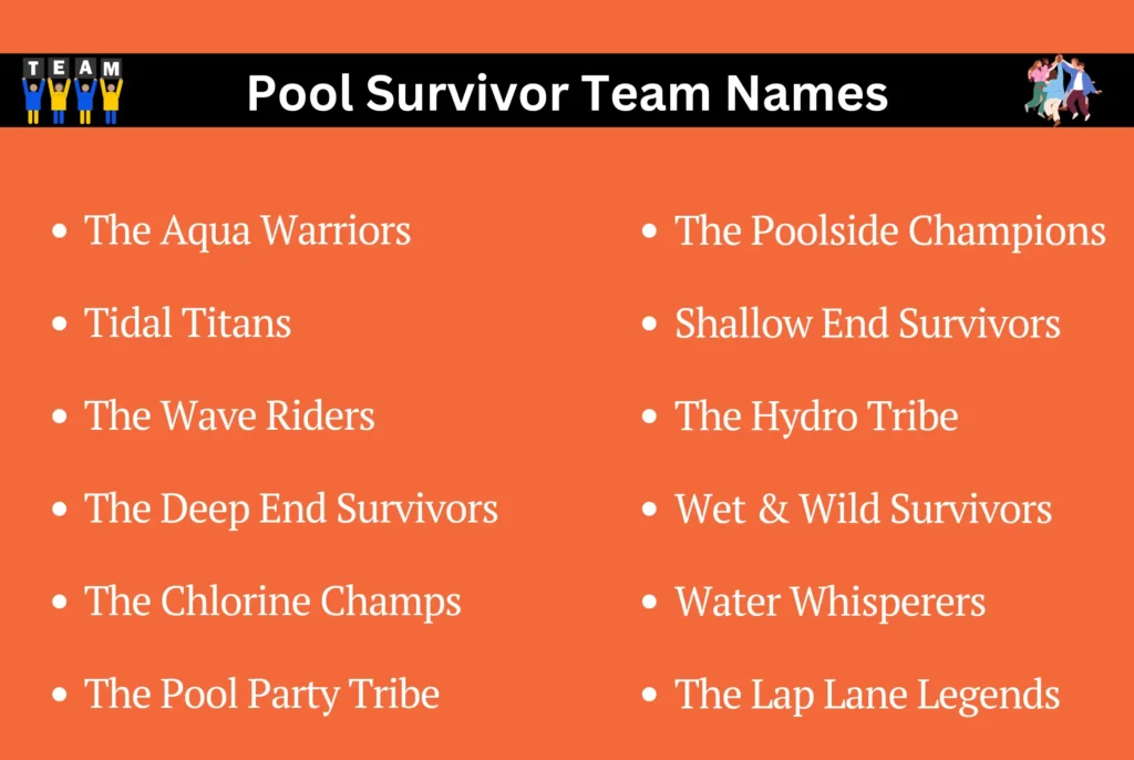 Pool Survivor Team Names