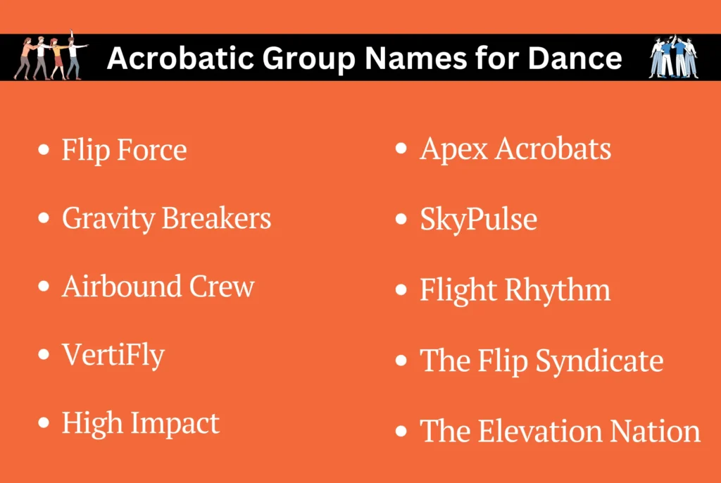 Acrobatic Group Names for Dance